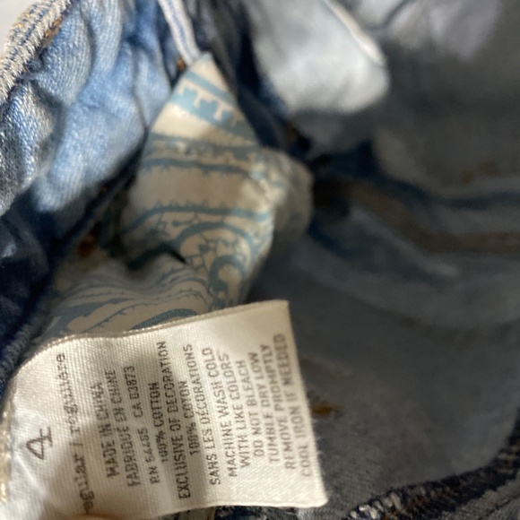 American eagle womens regular straight leg blue jeans vintage AE 100% cotton - Picture 9 of 9